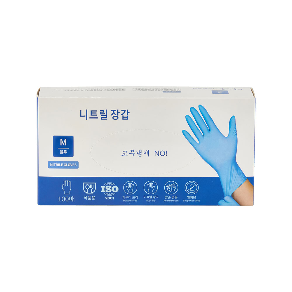 코어팩 니트릴 다용도장갑 블루 S